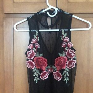 Charlotte Russe rose bodysuit